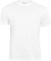Basic T-Shirt met ronde hals - Wit - 2-Pack - Gekamd katoen - XXL