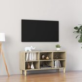 Decoways - Tv-meubel met houten poten 103,5x30x50 cm sonoma eikenkleurig