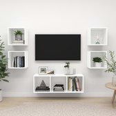 Decoways - 5-delige Tv-meubelset spaanplaat wit