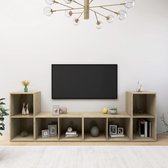 Decoways - Tv-meubelen 4 stuks 72x35x36,5 cm spaanplaat sonoma eikenkleurig