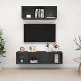 Decoways - 2-delige Tv-meubelset spaanplaat grijs