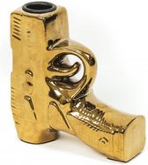 Kandelaar 'Gun' Goud - Housevitamin - Decoratie - Gouden Kaarsenhouder