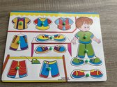 Houten kinderpuzzel | Kinderpuzzel kleren | Educatief | Kleren | Vormenpuzzel | Kinderen | Kleding | 12-delig | Kinderpuzzel 2 jaar | Kinderpuzzel 3 jaar | Kinderpuzzel 4 jaar | Kinderpuzzel 