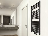 Wiesbaden Elara Sierradiator Mat - Zwart 1185 x 600 Midden Onder Aansluiting