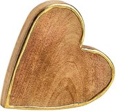 Love - Liefde - Valentijn - Hart - Mangohouten hart 14 x 15 cm