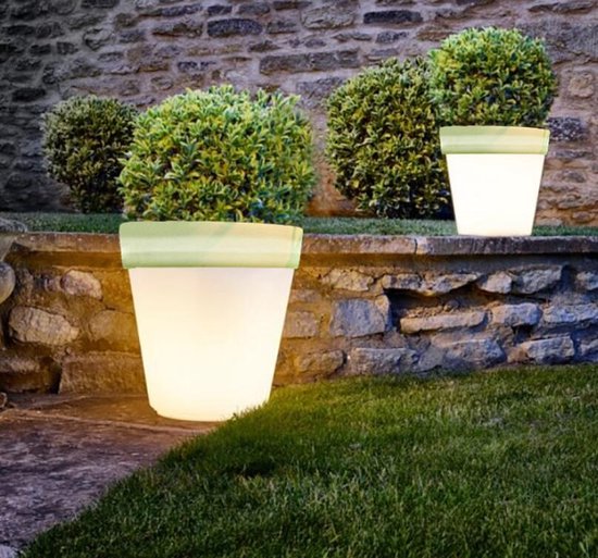 Melili bloempot- LED RGB afstandbediening-Potten met licht-verlichte... bol.com