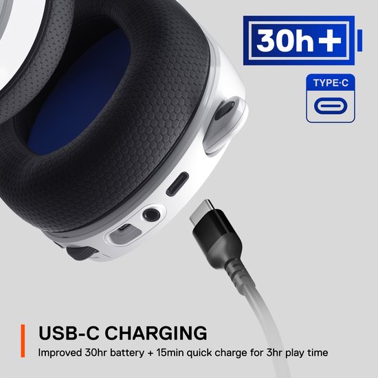 Steelseries Arctis 7 Headset Bedraad en draadloos Hoofdband Gamen USB Type-C Zwart