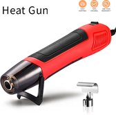 Heteluchtpistool - Rood - 350W - 350°C/662°F - Oververhittingsbeveiliging - Wetenschappelijk ergonomisch ontwerp - Antislip rubberen handgreep