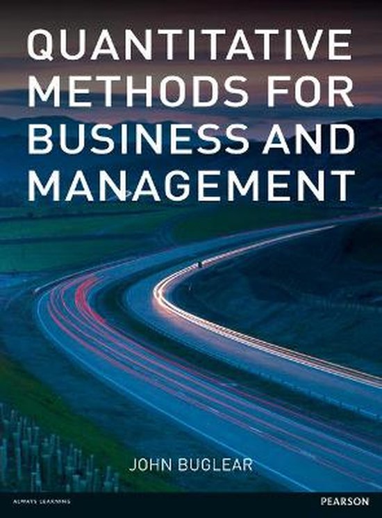 Quantitative methods for business 9780273736288 john buglear