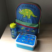 Dino's Dinosaurussen kinder rugzak met lunchboxje en drinkfles - Tyrrell Katz