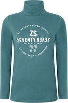 Zoso T-shirt Joyce 216  Artic Blue Off White 0203 0005 Dames Maat - XXL