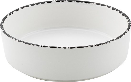 Florina Retro ronde ovenschaal van keramiek 1.6 L - Met retro element - Wit