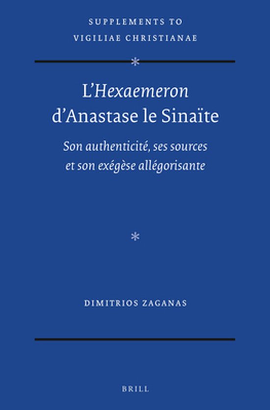 Foto: Vigiliae christianae supplements l hexaemeron d anastase le sina te