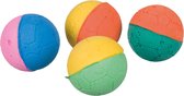 Trixie set softballen softrubber assorti 4,3x4,3x4,3 cm 4x4 st