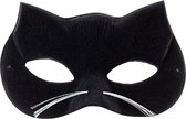 Carnival Toys Verkleedmasker Kat Dames Suède Zwart One-size