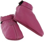 Baby Slofjes Leer | 3 tot 18 maanden | Maat: 16 (3-6 maanden)| 100% echt leer | Kleur: fuchsia / roze