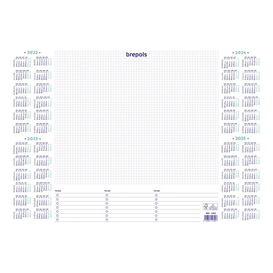 Brepols Bureaukalender DeskMate 2022-2025 Papier Wit NL-FR-DU-EN