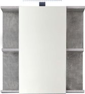 trendteam badkamer spiegelkast spiegel Nano, 60 x 62 x 20 cm in beton stone melamine incl. verlichting