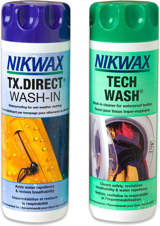 Nikwax Tech Wash & TX Direct - impregneermiddel - wasmiddel - 2pack - 300 ml