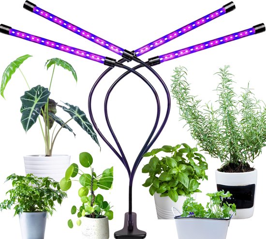 Forgoods Kweeklamp en Groeilamp voor Planten - LED Full Spectrum - 40 Watt - Automatische Timer 3-9-12-Uur