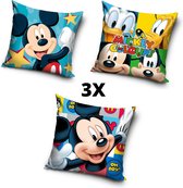 Disney Kussensloop  Mickey Mouse 40 X 40 Cm Polyester 3 Stuks