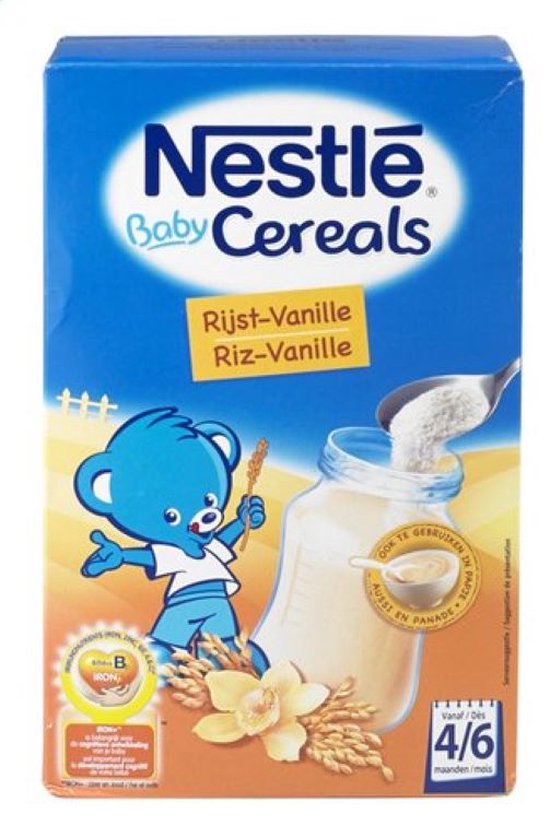 Nestlé Baby Céréales Riz-Vanille Sans Gluten Bébé 6+ Mois Boîte 500g