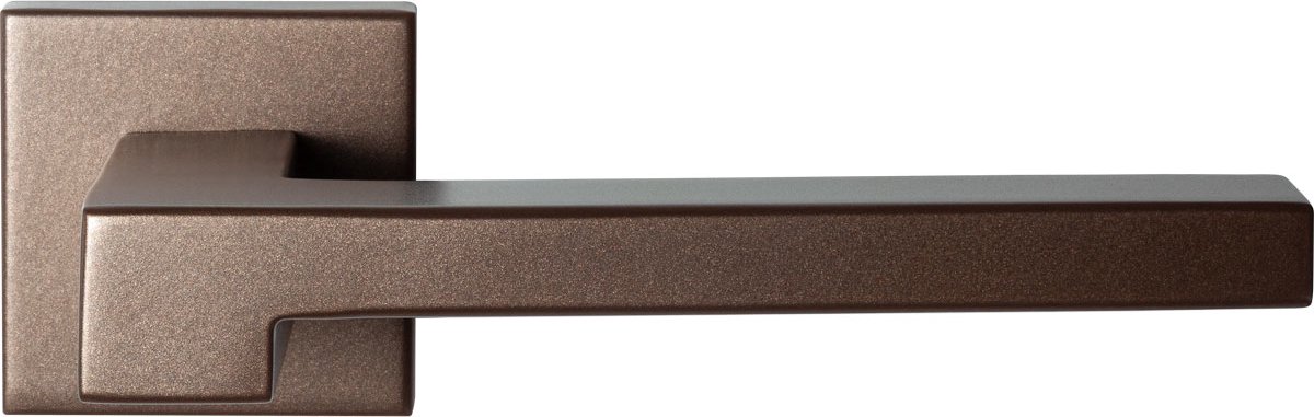 GPF3160.A2-02 Raa deurkruk op vierkante rozet Bronze blend, 50x50x8mm
