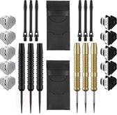 Darts Set Ultra Ray dartset 2 sets - dartpijlen – dart shafts – 30 - dart flights – dartpijlen 22-24 gram – 100% brass