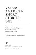 Omslag The Best American Short Stories 2012