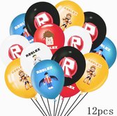 Roblox-latex-ballon-12 stuks-oranje-rood-zwart-blauw-wit