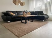 Vloerkleed Effen Laagpolig - Bruinbeige 200x280