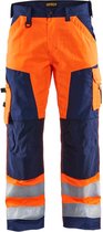 Blaklader Werkbroek High Vis zonder spijkerzakken 1566-1811 - High Vis Oranje/Marineblauw - D100