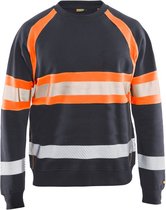 Blaklader Sweater High Vis - Medium Grijs/ High Vis Oranje - 4XL