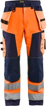 Blaklader Werkbroek softshell High Vis 1567-2517 - High Vis Oranje/Marineblauw - C44