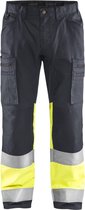 Blaklader Werkbroek met stretch High Vis 1551-1811 - Medium Grijs/High Vis Geel - D116