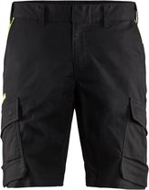 Blaklader Industrie short met stretch 1446-1832 - Zwart/High Vis Geel - C52