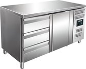 Koeltafel | 1 deur en 3 laden | Compressor uitneembaar | Saro | 323-10702