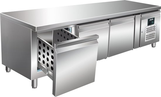 Onderbouw koelwerkbank | 3 lades | 317L | Geforceerd, -2°C/+8°C | Saro Model UGN 3100 TN-3S | 323-3115