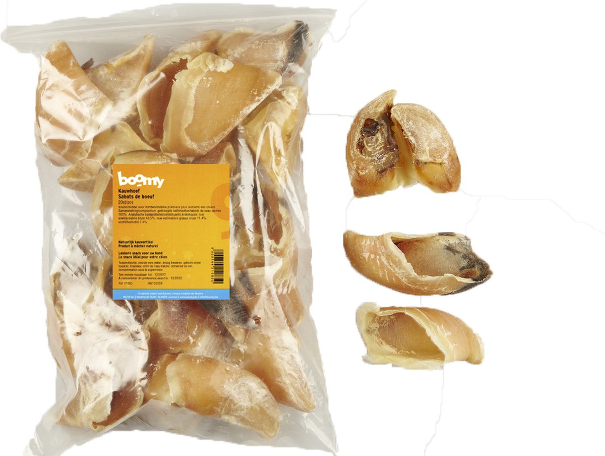 Boomy - Natuurlijke hondensnacks - Hondensnoepjes - Harde kauwsnacks hond - Kauwhoef - 20st.