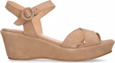 Van Dalen  - Sandaal Met Plateau Suede - Beige - 39