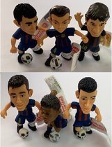 Barcelona - speelfiguren - voetbal poppetjes speelset - 6 stuks - 7 cm