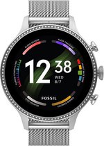Fossil Gen 6 FTW6083 Smartwatch Dames - Zilverkleurig