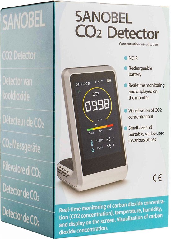 ② Detector CO2 Sanobel NIEUW — Systèmes d'alarme — 2ememain