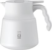 Hario Insulated Stainless Steel Coffee Server V60-03 PLUS White - 800ml - Thermoskan (new 2022 model from Hario Japan)