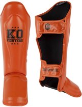 KO Fighters - Scheenbeschermer - Kickboksen - Kickmachine - Oranje - XL
