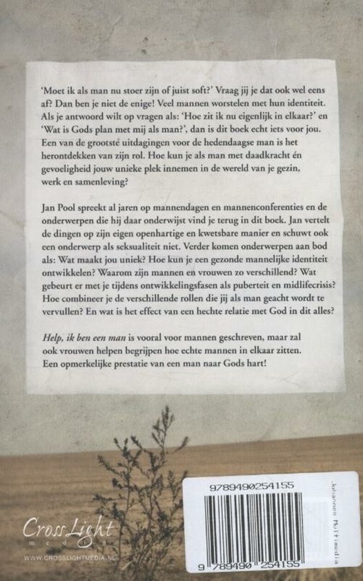 Boekcover met Nederlandse tekst over mannelijke identiteit en rol van mannen.