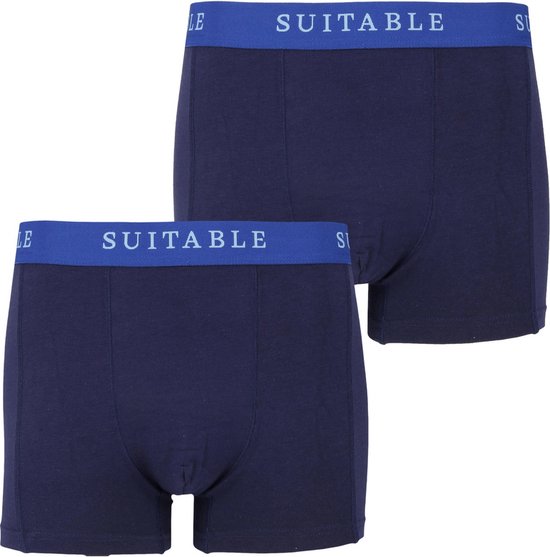 Suitable - Bamboe Boxershorts 2-Pack Navy - Heren - Maat L - Body-fit