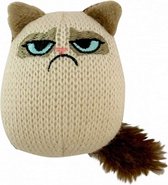 Grumpy Cat Knit Pouncey Toy, Beige hond kat