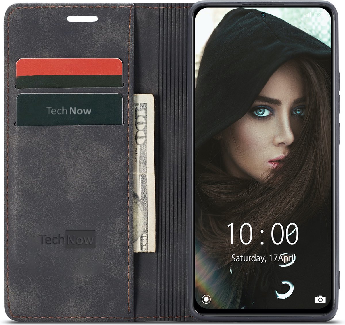 Hoesje geschikt voor Xiaomi Redmi Note 10 Pro - Book Case Slimline Zwart