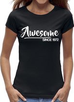 Awesome Sarah 50 jaar t-shirt / kado tip / dames maat XL / cadeau / 1973